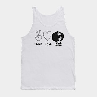 Peace Love Black Queen Tank Top